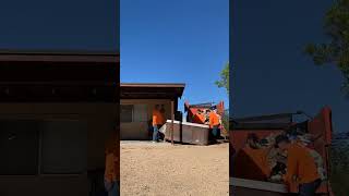 Speedy hot tub removal today in Mesa AZ junkcleanup hottubs junkremoval garbageguy [upl. by Soane637]