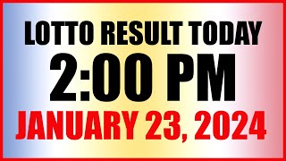 Lotto Result Today 2pm January 23 2024 Swertres Ez2 Pcso [upl. by Rekyr]