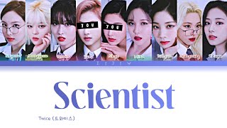 Twice  Scientist but you are Sana and Jihyo Color Coded Lyrics Karaoke [upl. by Cinemod]