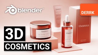 3D Cosmetics Mockup  Full Process in Blender 28 3d blender3d packaging [upl. by Palmore]