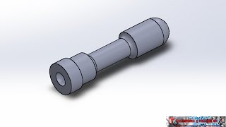 Solidworks Tutorial Sketch Model 3  Valve Lifter [upl. by Ramma]