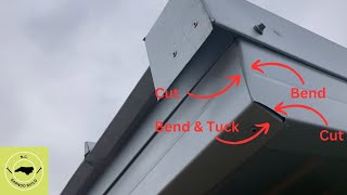 Steel Fascia Corner Detail and Angled Soffit Panel Install [upl. by Martino]