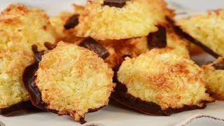 Chocolate Dipped Coconut Macaroons Classic Version  Joyofbakingcom [upl. by Siuqram994]