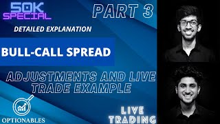 Bull Call Spread Adjustments and Live Trading Example  Part 3  Option Strategy  Optionables [upl. by Rickie]