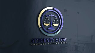 Attorney amp Law logo design tutorial [upl. by Rehsu]