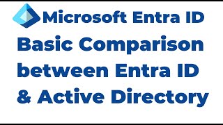 2 Active Directory vs Microsoft Entra ID  Basic Comparison [upl. by Feerahs]