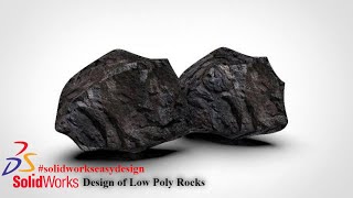 Solidworks Tutorials  75 How to Design Low Poly Rocks in Solidworks New Design Solidworks Modeling [upl. by Pierrepont]