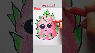 Easy Dragon Fruit Drawing for beginners drawing easy fruit shortvideo shortsfeed short [upl. by Egiarc903]