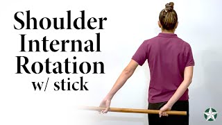 Shoulder Internal Rotation Stretch Demonstration  Physical Therapy Exercises [upl. by Aubine]