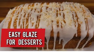 Easy Powdered Sugar Glaze for Desserts  Liquid icing  Liquid frosting [upl. by Luzader]