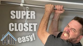 How to install super strong closet double bar closet shelf [upl. by Enahc220]