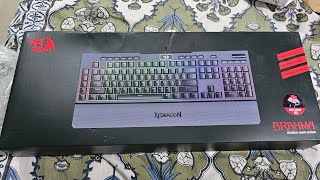 Redragon K586 Brahma RGB Mechanical Gaming Keyboard with Red Switches  Unboxing Video  4k [upl. by Ray128]