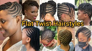 Twist Braids Hairstyles for Ladies 2024  Flat Twist Braids for Black Women  Passion Twist Braids [upl. by Antrim]