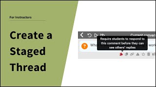 Create a Staged Thread for Students in Perusall [upl. by Hnao]