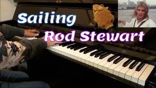 Sailing  Rod Stewart  piano cover [upl. by Ahsiuqet]