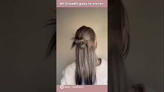 Simple open hair hairstyle korean 😍 hairstyle fyptiktok short [upl. by Reese668]