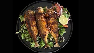 Goa Recheado Mackerel  Authentic Recheado Bangda  Fried stuffed fish [upl. by Garrot]