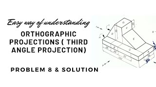 Orthographic projections in engineering drawinggraphics third angle projection [upl. by Clabo]