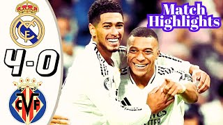 Real Madrid 40 Villarreal  All Goals amp Highlights  Match  2024 [upl. by Berry749]