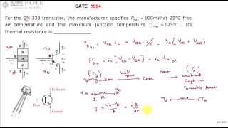 GATE 1994 ECE Thermal Resistance of Power Transistor 2N338 [upl. by Nodnnarb263]