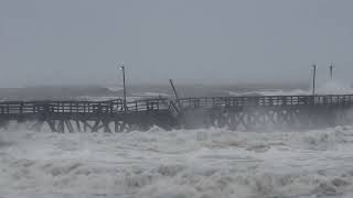 Cherry Grove Pier Collapses Due to Hurricane Ian in South Carolina  1524439 [upl. by Ahsieken244]