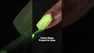 Frozen in Lime China Glaze Whats The Scoop Summer 2023 nailpolishswatch [upl. by Arracat]