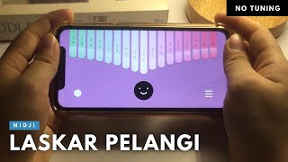 Laskar Pelangi  Nidji  Kalimba App Cover with Tabs Keylimba [upl. by Asiar]