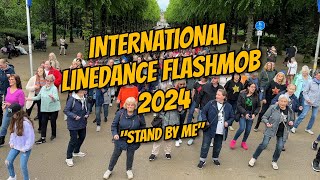 International Line Dance Flashmob 2024 in Düsseldorf  Germany quotStand By Mequot [upl. by Lamori]