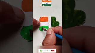 India flag 🇮🇳 shorts viral trending flag ytshorts carft art drawing [upl. by Stouffer]