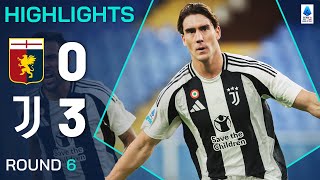 GENOAJUVENTUS 03  HIGHLIGHTS  Vlahovic ends scoring drought with a brace  Serie A 202425 [upl. by Ettezzil]