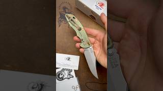 Rick Hinderer XM18 35 Bowie Non Flipper Working Finish Battle Green Titanium Translucent G10 S45VN [upl. by Kolb]