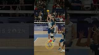 ANTOINE BRIZARD AMAZING SET AT OLYMPICS 😱volleyball volley antoinebrizard [upl. by Reamonn]