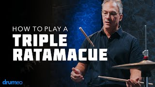 How To Play A Triple Ratamacue  Drum Rudiment Lesson [upl. by Aicinod]