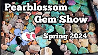 Pearblossom Gem Show Spring 2024 😍🪨 tourmaline turquoise beryl opal gemstones agate quartz [upl. by Riobard]