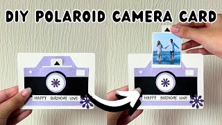 DIY Polaroid Camera Card  3D Paper Crafts  Polaroid Camera Crafts For BoyfriendGirlfriend [upl. by Lilithe]