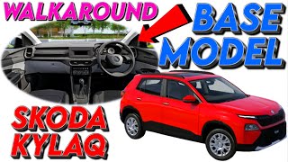 Skoda Kylaq Base Model Creative Walkaround  Features Prices Engine Specs Explained  Speed Today [upl. by Mauve]