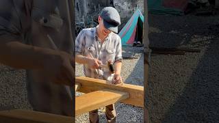 Assembling the guillotine ireland guillotine wood handtools blacksmith woodwork bunratty [upl. by Nilekcaj445]