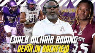 Alcorn State Coach McNair Adds Keaundre SweetFeet McCullough to Braves Backfield [upl. by Juback539]