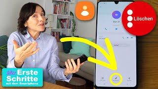 Einen Kontakt bearbeiten oder löschen Allererste Schritte mit dem Smartphone Teil 10 [upl. by Imot]