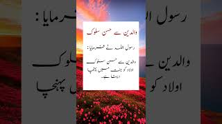 Waldain sy husny saloq quotes hadees shorts [upl. by Durno]