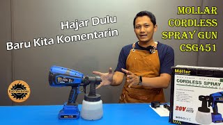 Cordless Spraygun Praktis tanpa Kompresor dan Listrik  Terbukti Murah dan Bandel  Mollar CSG451 [upl. by Tallu251]