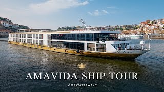 Tour AmaWaterways’ AmaVida River Cruise Ship [upl. by Ahsratan361]