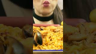 Seafood Noodles mukbang youtubeshorts youtube shortvideo trending trend ytshorts short [upl. by O'Doneven]