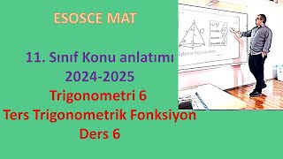 Ters Trigonometrik Fonksiyon  Ders 6  11 sınıf matematik [upl. by Venator]