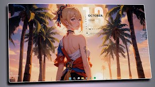 Best yoimiya genshin live wallpaper theme windows 10 amp 11 [upl. by Aoniak704]