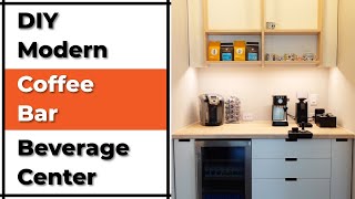 DIY Modern Coffee Bar  Beverage Center [upl. by Cadmann]