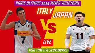 OLYMPIC MEN’S VOLLEYBALL LIVE  JAPAN vs ITALY Live Score Update  2024 Paris Volley Quarter Finals [upl. by Behka]