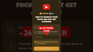 How To Improve Your Focus and Not Get Atomized  Today Memefi Code memefi airdrop [upl. by Lowe]