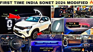 Kia Sonet HTE 2024 Modified 🔥 KIA SONET 2024 Accessories 😱 Modified Kia Sonet 2024🔥 [upl. by Eniarrol]