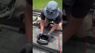 Deck Box Install Pt 2 ✅ deckbox solar roofing satisfying asmr construction solarinstall [upl. by Brear25]